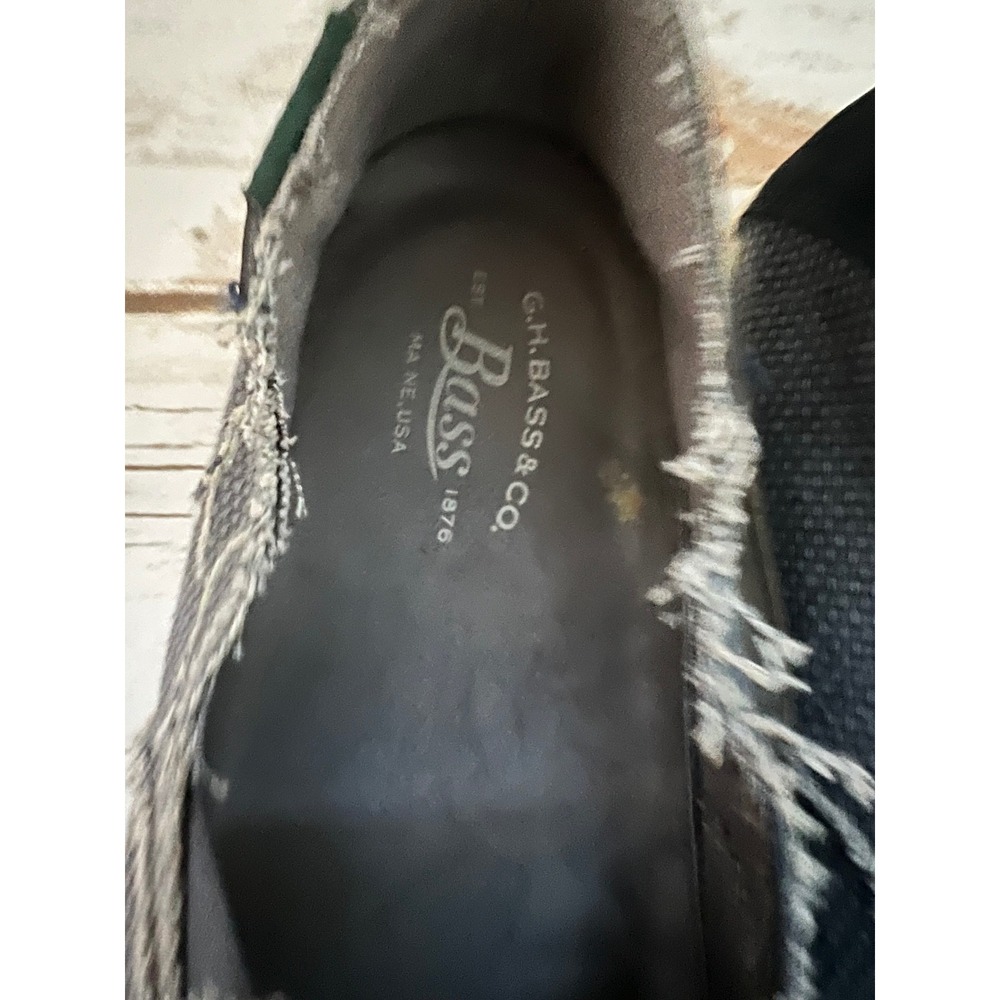 G.H. Bass & Co. Bass-Dune Slip On Shoes Grey Frayed Canvas Mens 10M - Picture 3 of 7